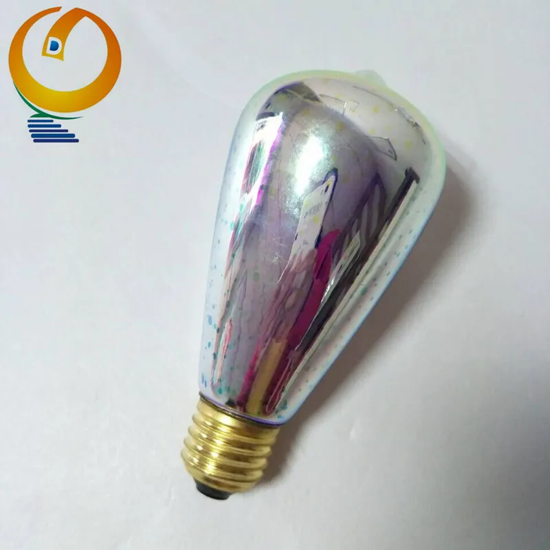  ST64 3D Светодиодная лампа фейерверк e26 240v st64