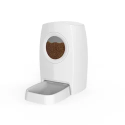 Optional Color Durable Automatic Pet Feeder Cat Food Dispenser Time Setup and Voice Recording Function with Transparent Window