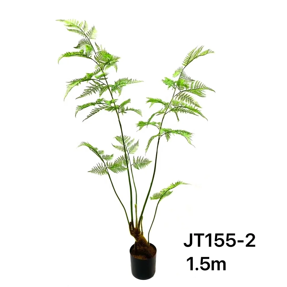 Wholesale Faux Bonsai Fern Decoration Plastic Artificial Fern Tree Home Garden Decorative Grass Plant