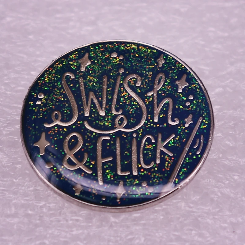 HP Magic spell enamel pin glitter badge