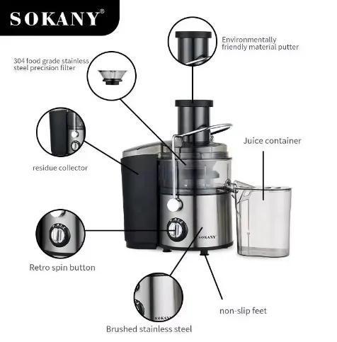 4 in 1 stainless steel juicer Mixer PC food grade cup Multi purpose Mixer LED indicator juicer grinder blender SK-4009