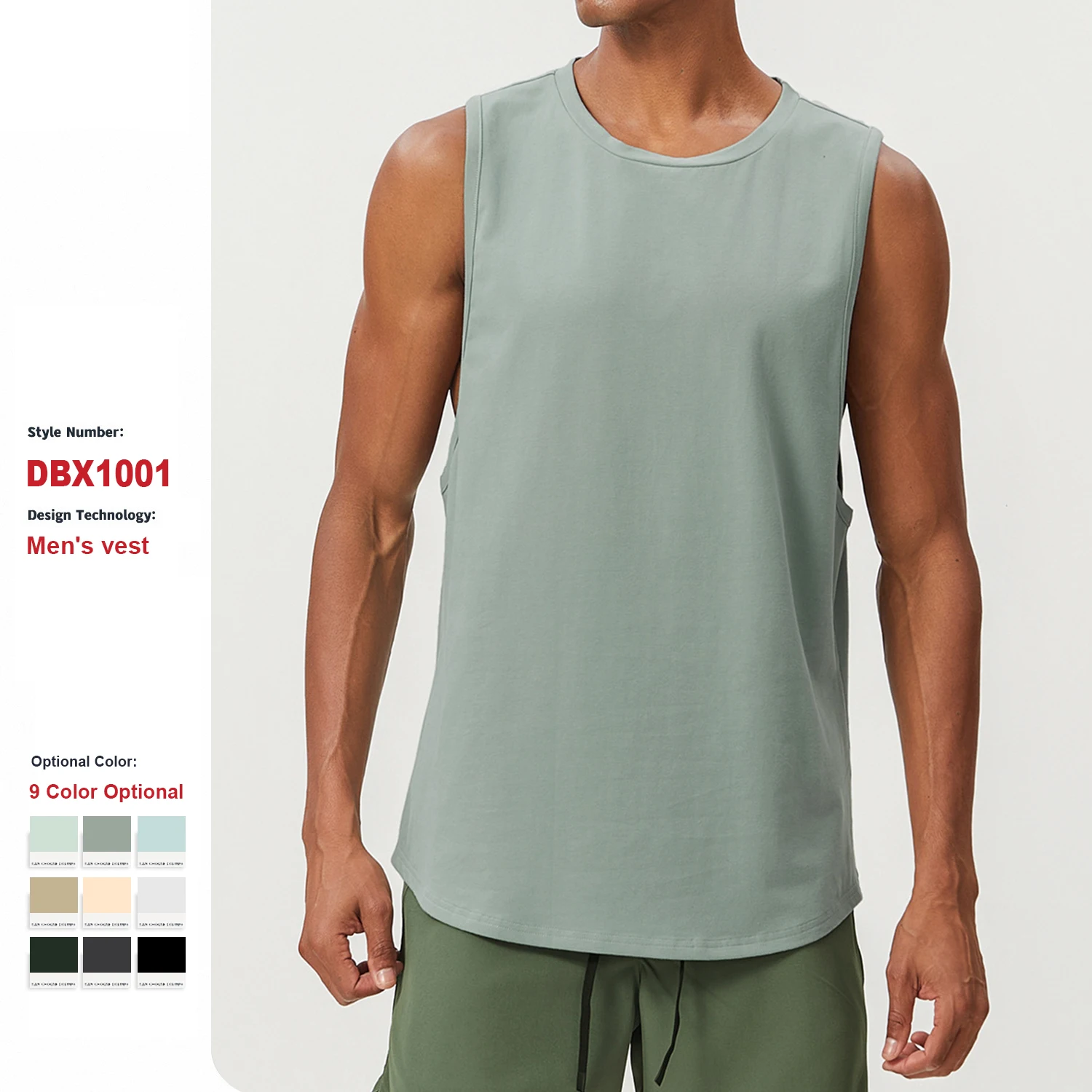 Custom Skin-Friendly Running Training Tank Workout Breathable Tennis Vest Cotton Sweat-Wicking Men Casual Sports Basketball Vest