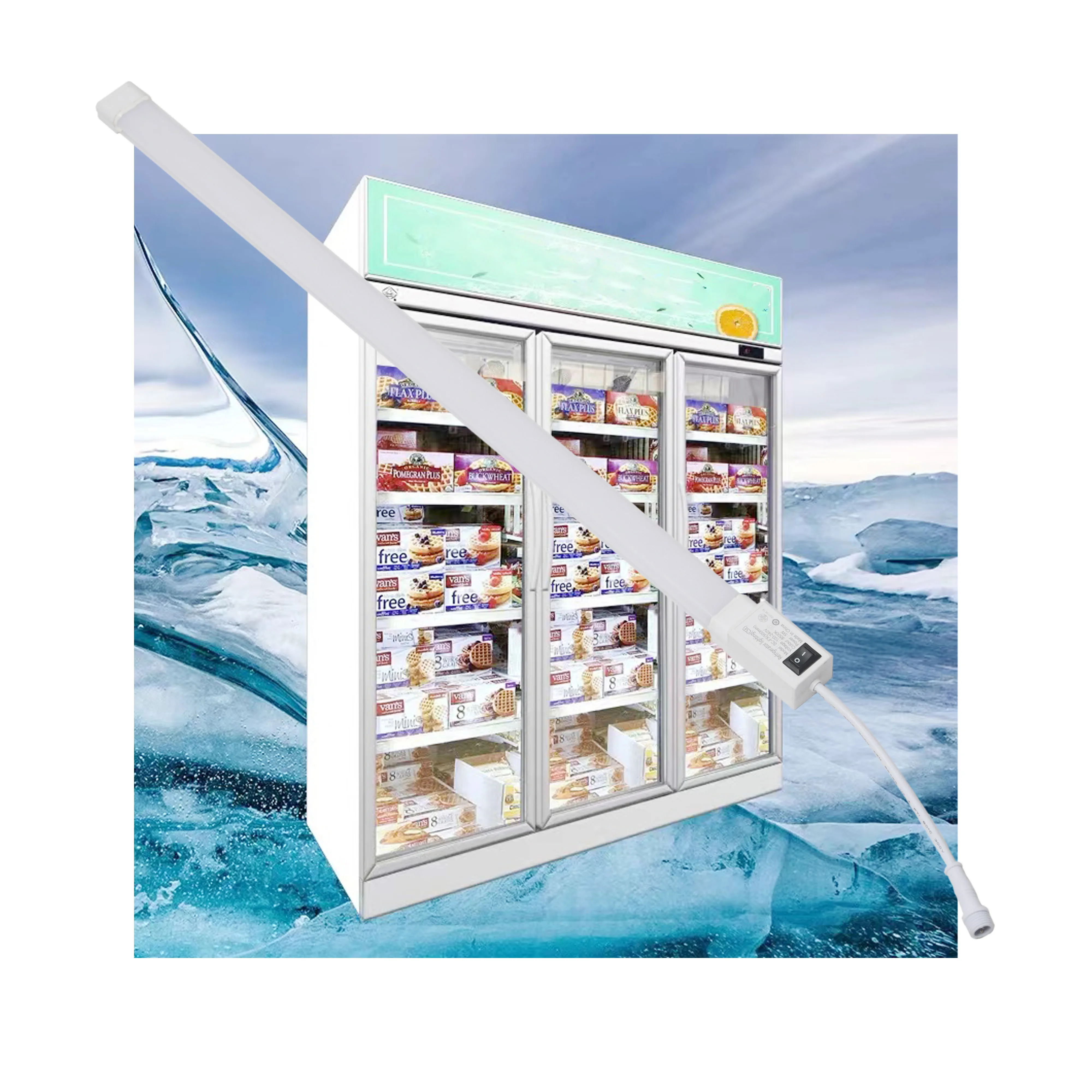 8500K IP66 Waterproof Refrigerator LED Light  Freezer Light with On Off Switch