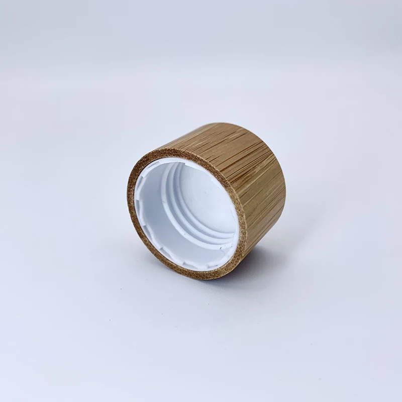 24/410 Custom Luxury Fragrance Cap Custom Shape Bamboo Glass Bottles Bamboo Caps Perfume Bottle Bamboo Cap