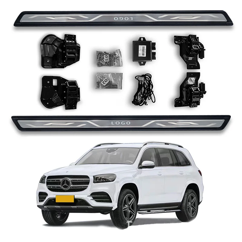 aluminium Folding Steps Deployable Side Pedals Electric auto side steps running boards for Ben-z GLC GLB GLS GLE