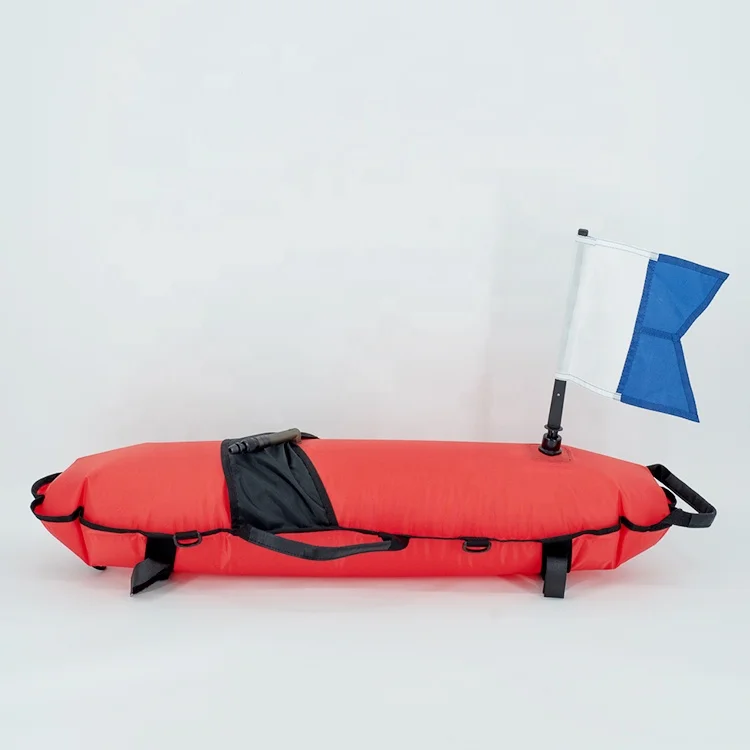 Nylon Safety Swim Waterproof Red Inflatable Diving Buoy