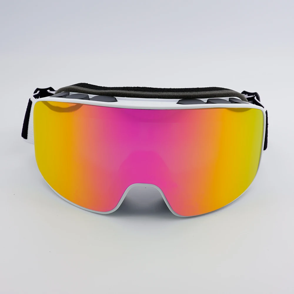 UV400 Spherical Ski Snowboard Goggles Dual Layer Anti Fog Lenses TPU Frame Adjustable Non Slip Strap for Winter Sports