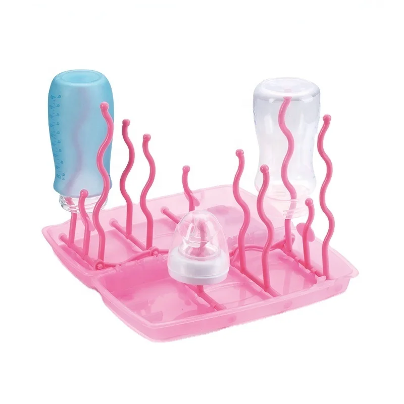 Custom Baby Bottle Drying Rack Hanging Nipple Cup Teether Dryer Shelf Manufacturer Wholesale Plastic Foldable Drying Rack