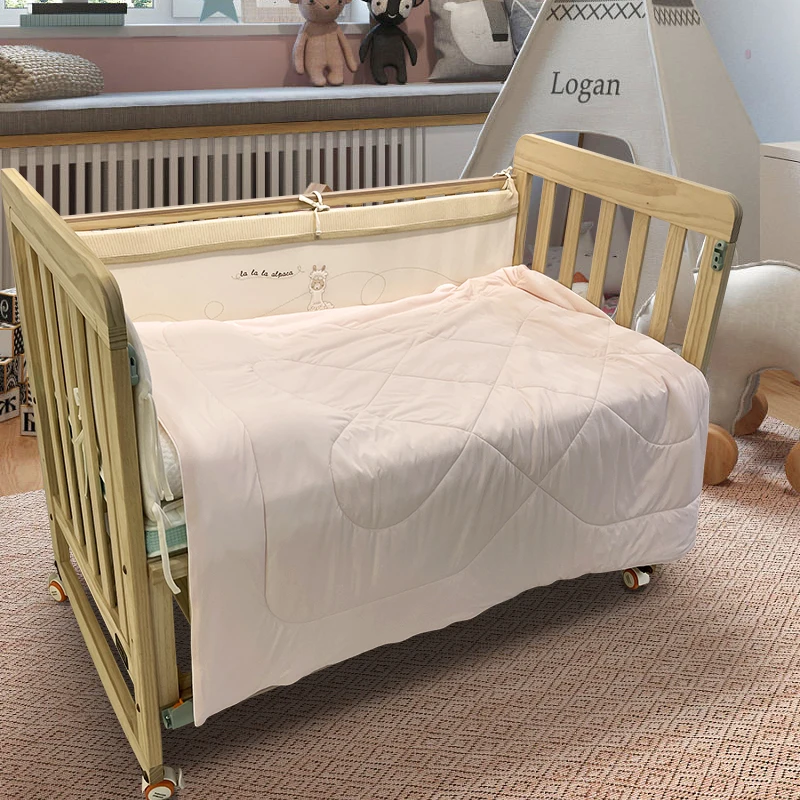 Fluffy Knitted Baby Quilt Comfortable Comfy Throw Blanket Cotton Quilted Toddler Blanket Breathable Warm for Boys Girls