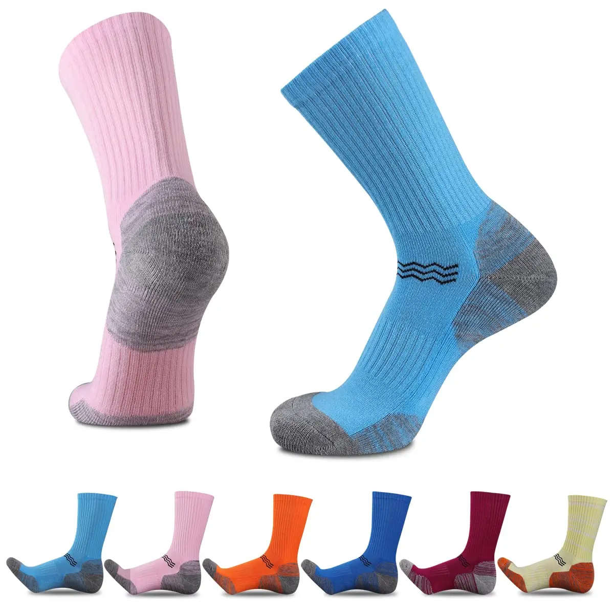 Outdoor Trekking Crew Cushion Walking Compression Running Sock Sport Run Womens Custom Logo Hiking Socks