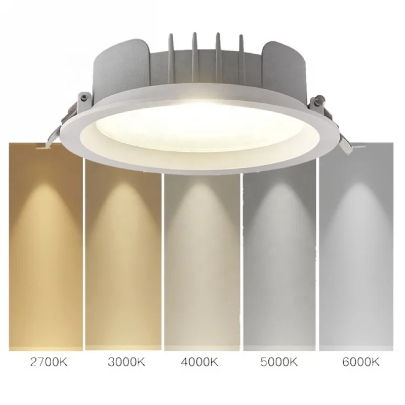 DALI 8W 12W 15W 20W 24W 30W 40W Commercial Down Light Dimmable Ceiling Recessed Hotel Anti Glare COB LED Downlight
