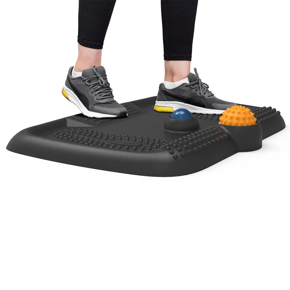 Ergonomic Standing Mat Anti Fatigue Balance Board Under Desk Mat Office Work Use with Roller Ball