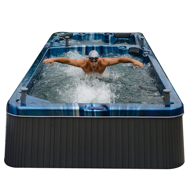 Luxury Outdoor Endless Swimming pool with 5 seats+1 lounge & Perfect balboa control system Hot tub