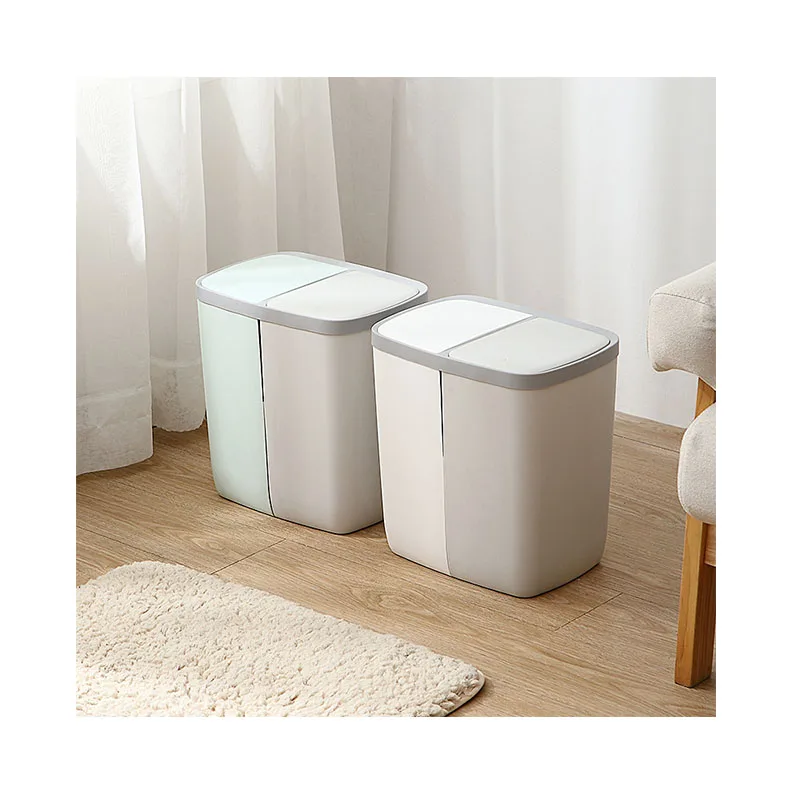 2024 Лидер продаж, товары для гостиной, Влажная и сухая классификация, мусорное ведро для мусора, пластиковая мусорная корзина