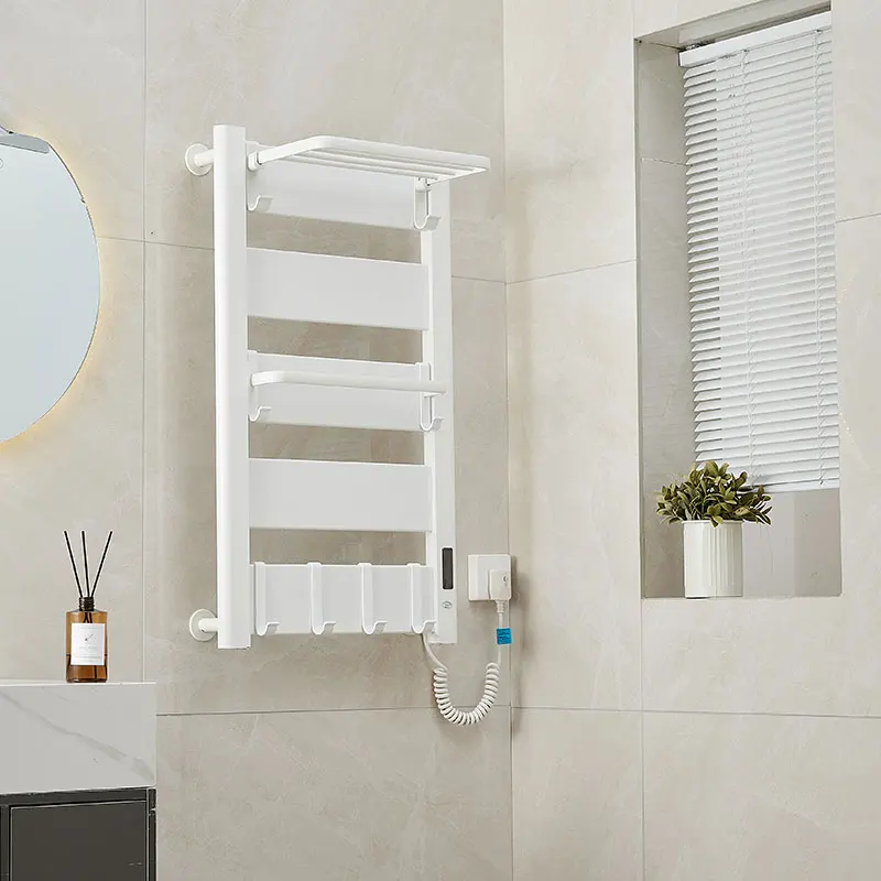 Intelligent Moisture And Rust Prevention Bathroom Electric Towel Rail Wall Mounted Heated Towel Rack