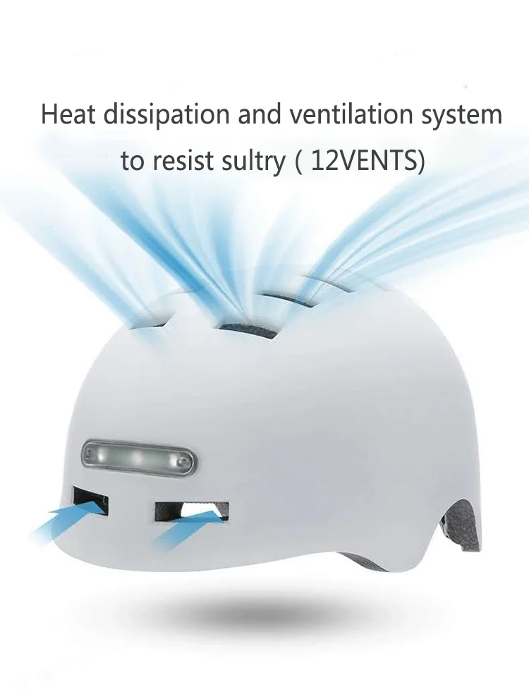 LED front and rear warning Personalized motorcycle helmets scooter bike helmet with lights