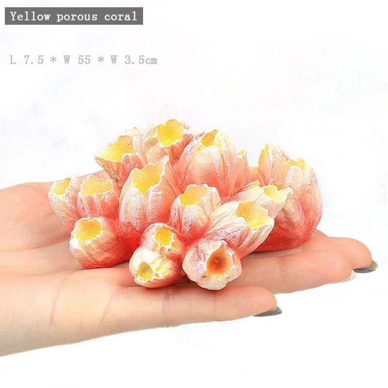 Hot sale resin  artificial colorful coral  fish tank  rock coral staues for home decoration