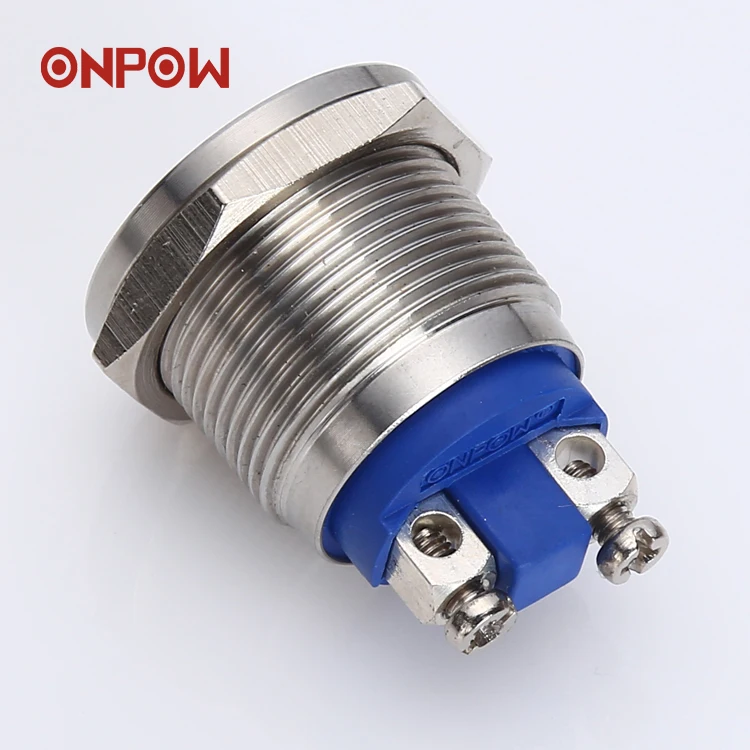 ONPOW 19mm spst push button Switch (GQ19H-10/S) CE, RoHS