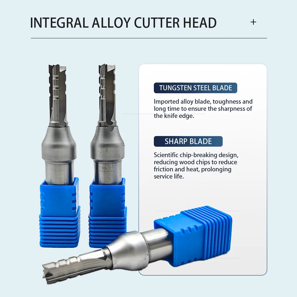 CNC Three Blade Slotting Knife With Coated Tungsten Steel TCT Straight Router Bit 3 Flute End Mill for Woodworking