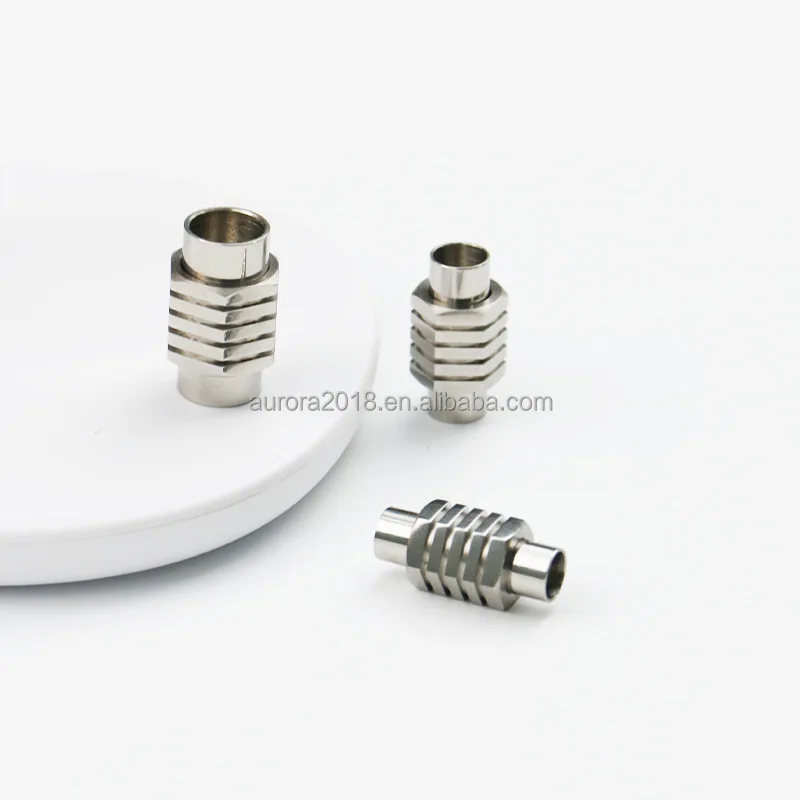 Custom Manufacture Stainless Steel Clasp Leather Cord Bracelet DIY Jewelry Findings Clasp Braided Cord Clasp Buckle