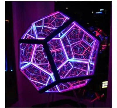 Infinity Dodecahedron Creative Cool Infinite Dodecahedron Night Light Colorful Art Light