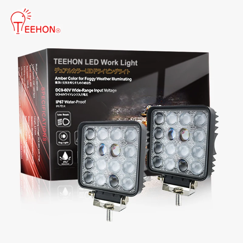 2021 зеленые Противотуманные фары для внедорожников, автомобильные системы освещения, бары 48 Вт, 4x4, 12 В, 24 В, 6d, рабочее светодиодное освещение