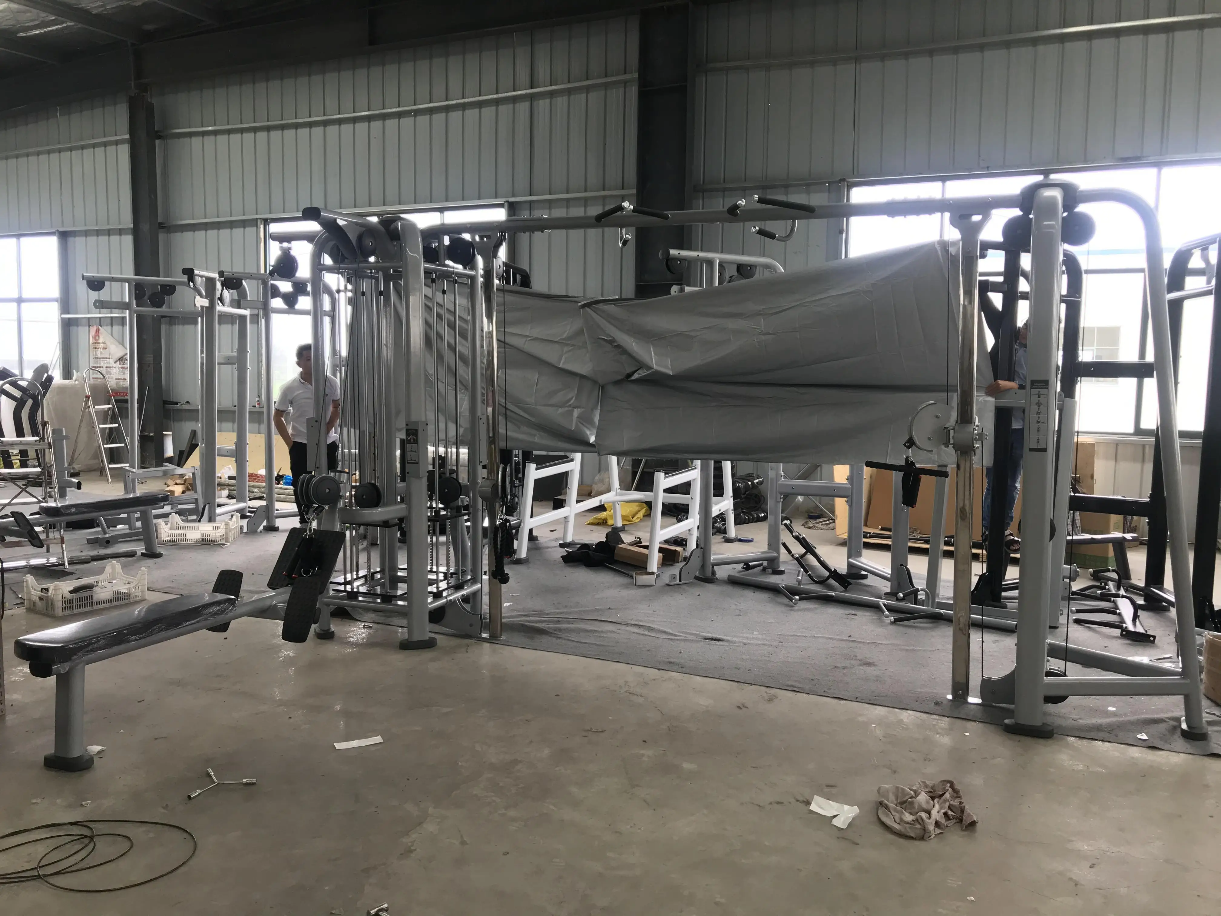 Multifunction muscle trainer machine  5 Station Multi Jungle gym fitness equipment for bodybuilding