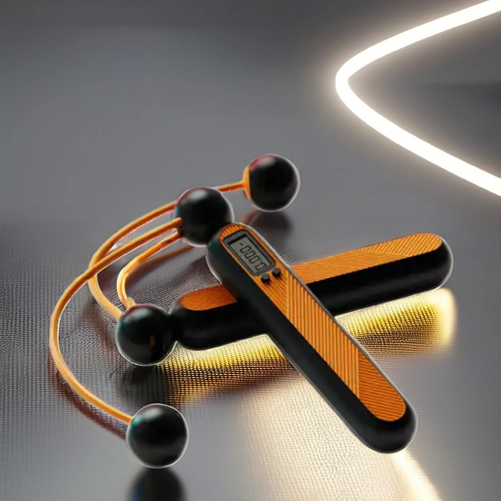 Gym Fitness Smart Digital Count Jumping Rope Cordless Electronic Skipping Rope Made of Heavy PVC and ABS Material