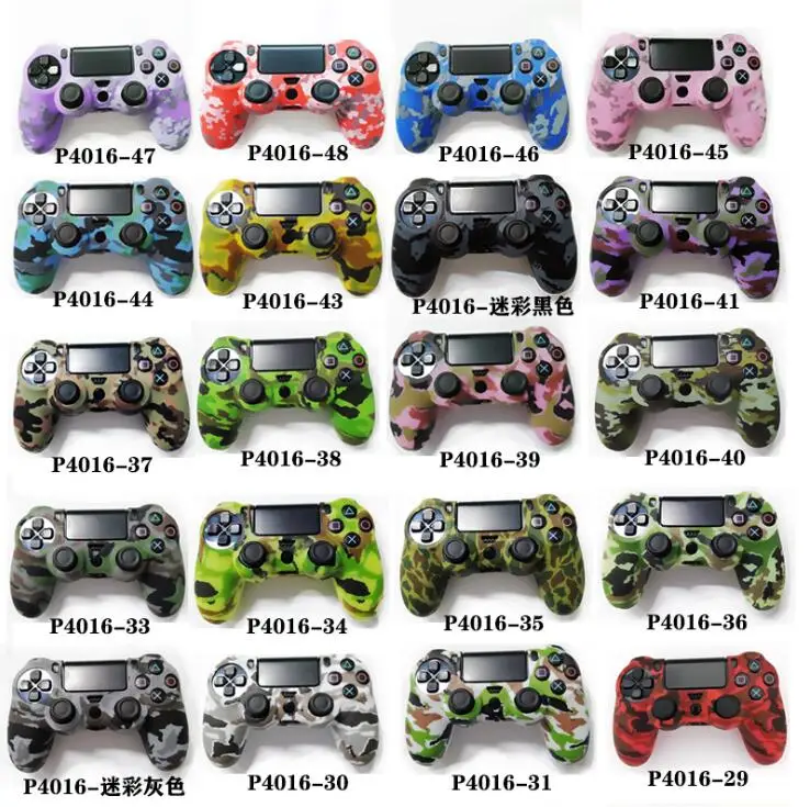 Soft Silicone Rubber Skin Case For PS4 Gamepad Protective Cover For PS4 Pro Slim Controller Camo Style