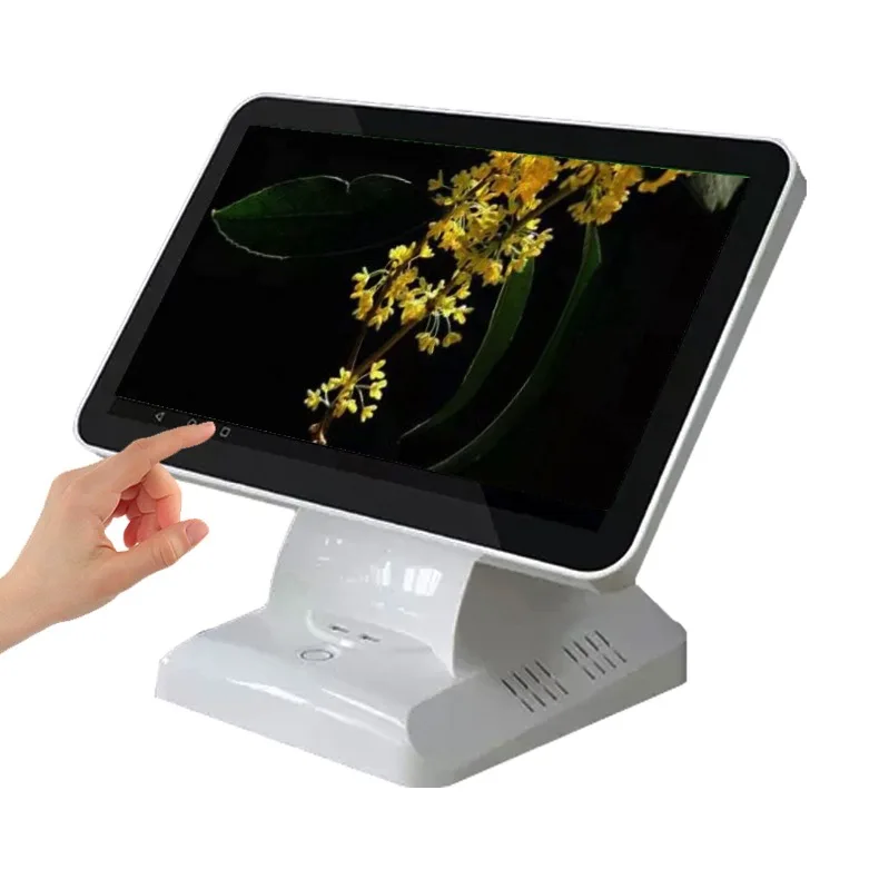 Retail pos system for usa full cash register with dual reception desk with cash register and drawer