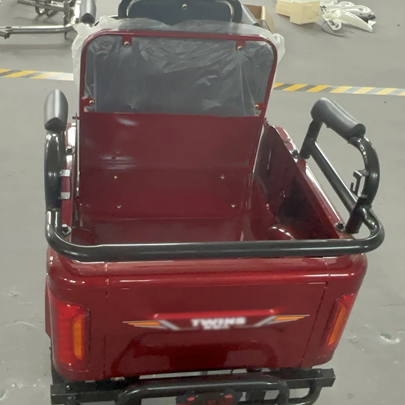 New product electric tricycle electric bike with cabin with fliping storage box for cargo passenger