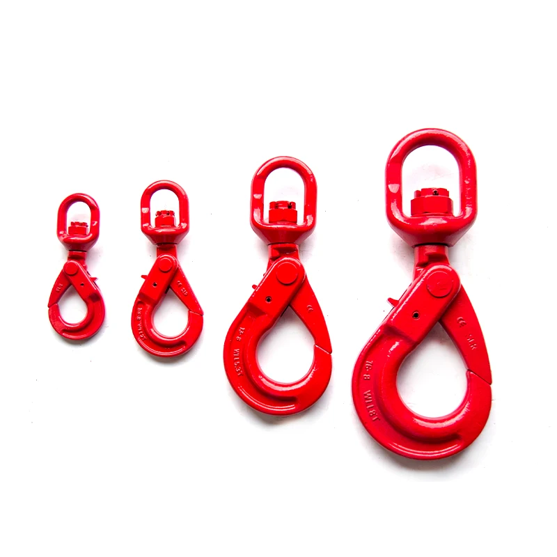 China Manufacturer Clevis Self-locking Hook G80 Alloy Steel Heavy Duty Safety Lock Self Locking Clevis Hook