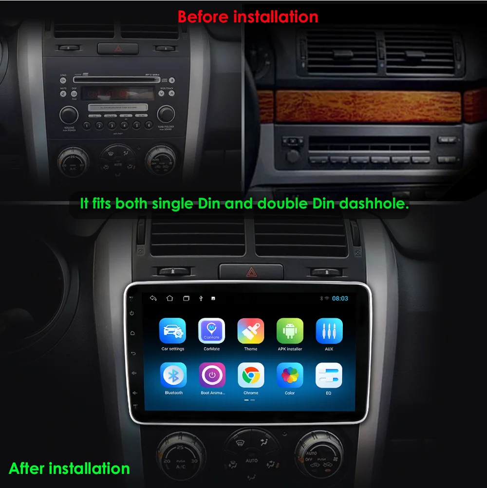 Universal car rotating car radio android 1 din 10inch Screen radio multimedia players movable stereo rotatable gps navigation