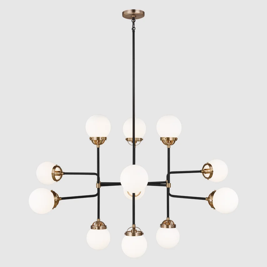 Arabian Hanging Lighting Lobby Drop Lamp Hand-Rubbed Antique Ceiling Light Glass Ball Brass Chandelier