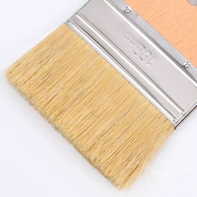 Wholesale Decoration Tools Hog Bristle Paint Brush with Beech Wood Handle for Furtunite Wall