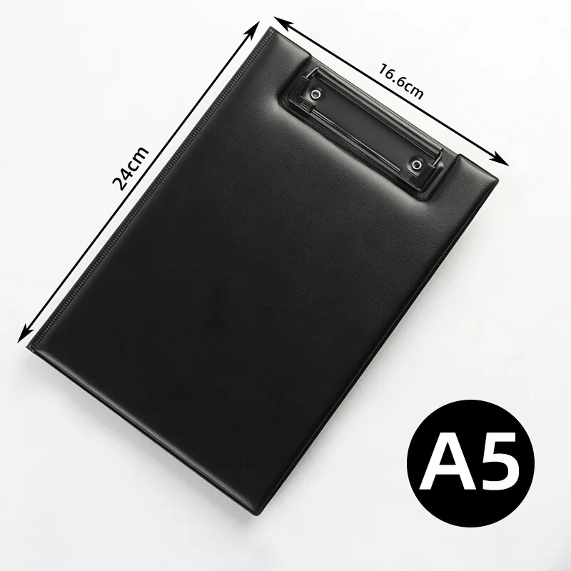 A5 Foldable Clipboards PU Leather Two-Fold Plate Padfolio Writing Board Waterproof Business File Folder For Office Information