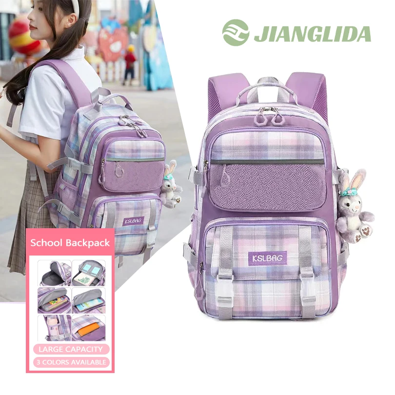 JIANGLIDA competitive price new good backpack quality 2024 wholesale fashion teens japan waterproof school bags for girls