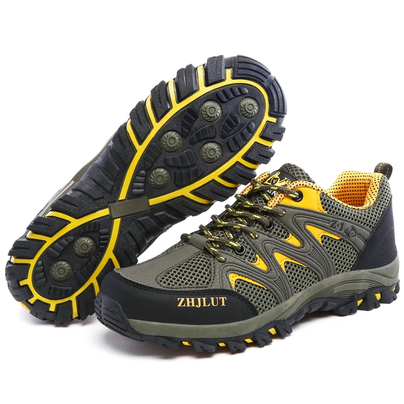 
2019 Wholesale Unisex Sports Sneakers Mesh Upper Outdoor Activity Men Waterproof Hiking Shoes 