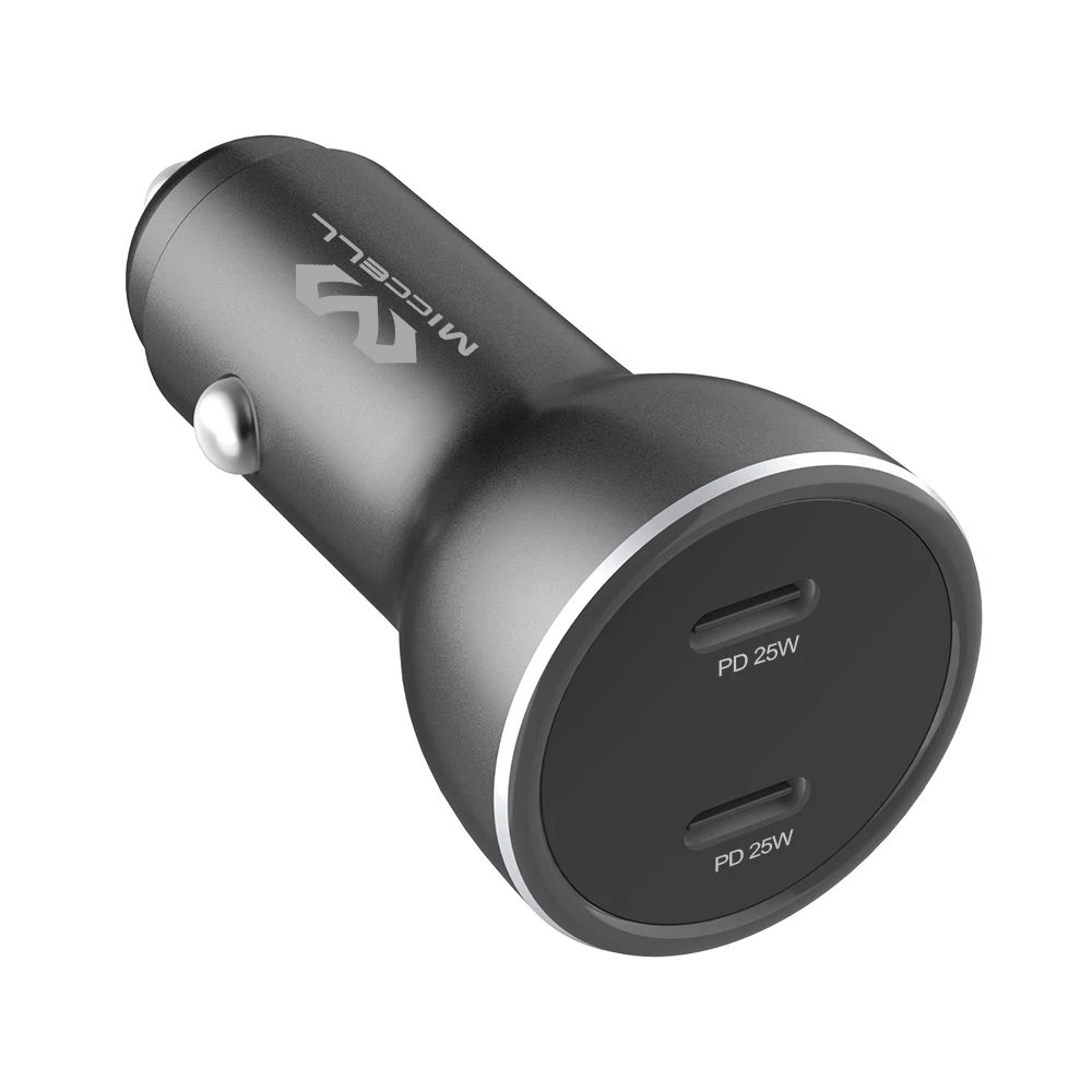 qi car charger pd 50w wireless fast car charger mini qc 3.0 usb c fast charging phone usb cellphone adapter pd car charger