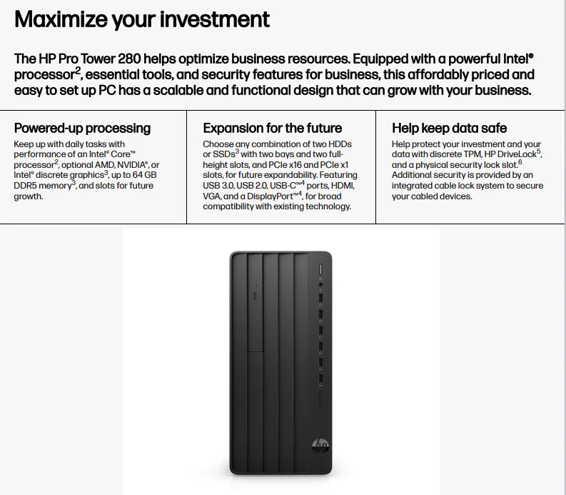 Новый HPE Pro 288 G9 MT i3-13100/16GB/512GB SSD Настольный ПК