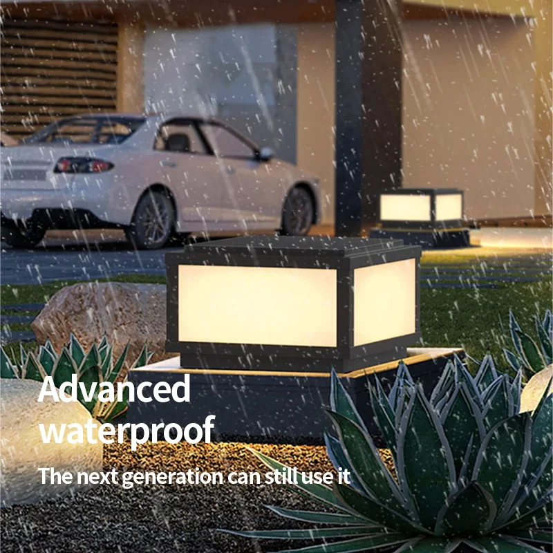 Decorative Garden Wall Lamp Die-casting Aluminum Landscape LED Simple IP65 Waterproof Black Aluminum Doors 80 E27 Aluminum Gate