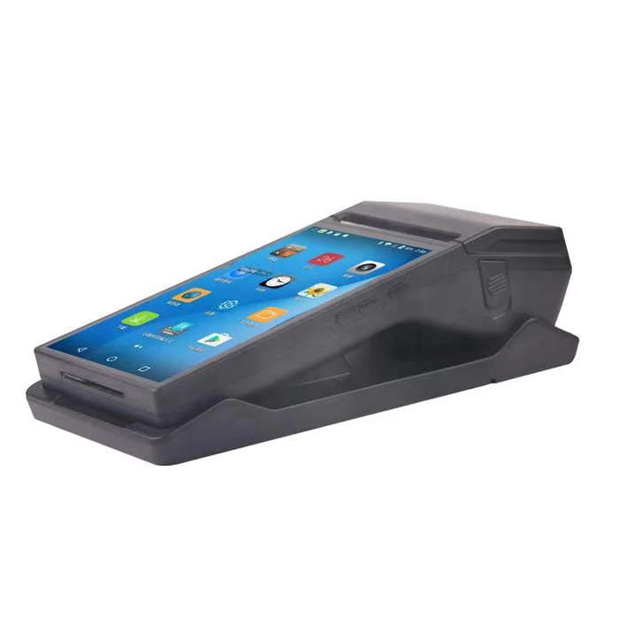  Портативное портативное беспроводное android POS-устройство с 80 мм принтером и считывателем NFC