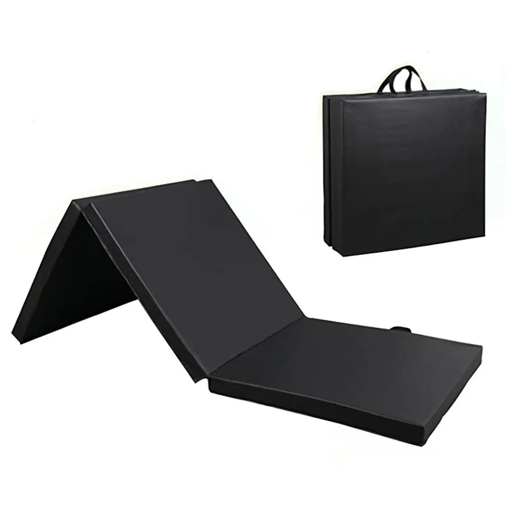 BBCare 180x60cm Tri-Fold Thick Gymnastics Exercise Mat with Carrying Handles for MMA & Core Workouts