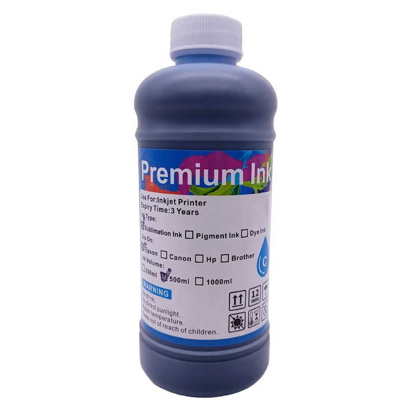 500ML Bottle Printing Refill Dye Sublimation Ink Compatible For Epson Inkjet Printer Bulk Heat Press Ink Sublimation