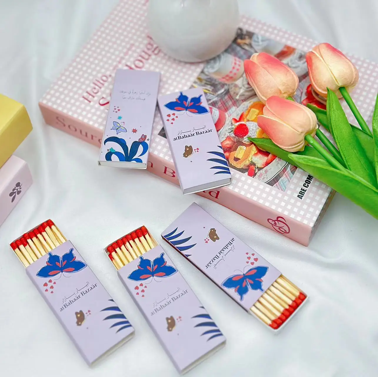 RSPMATCH Customized 75mm 3 inch Colored Waterproof Matches for candle matchsticks Lower MOQ safe wholesale price Small Matchbox