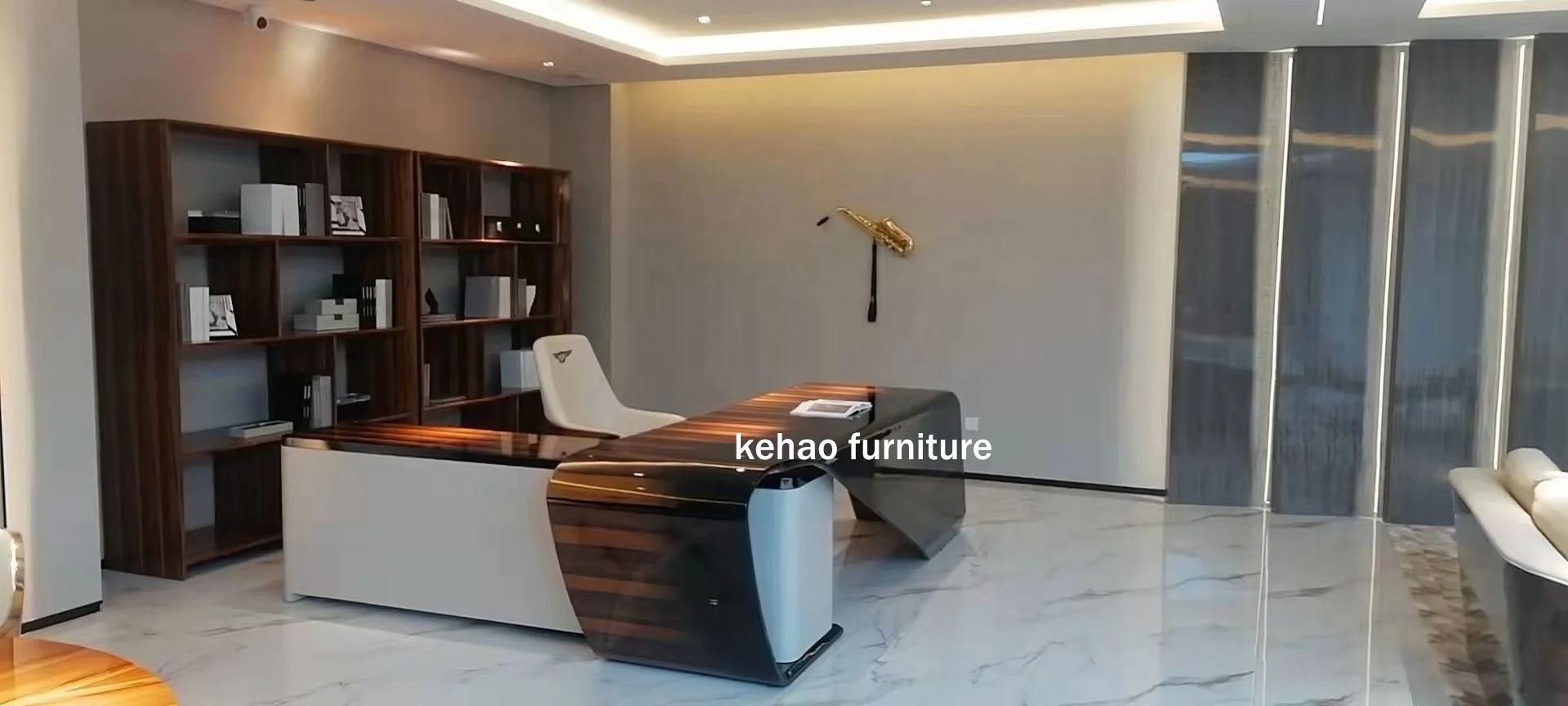 Luxury Modern Executive Office Furniture Table Desks For Office Home Work Wood Desk With Chair
