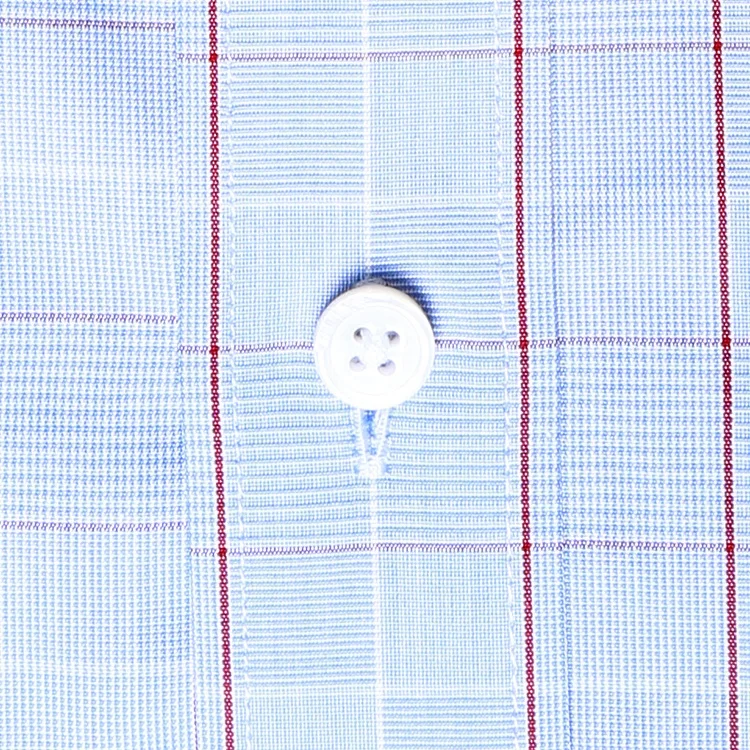 Новейший дизайн мужская приталенная рубашка с длинным рукавом розовая маленькая клетчатая рубашка с открытым воротником