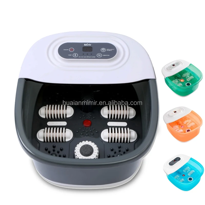 Portable Shiatsu Pedicure Light Relaxing Multifunction Foot Spa Bath Massage Machine With Water Fast Heating