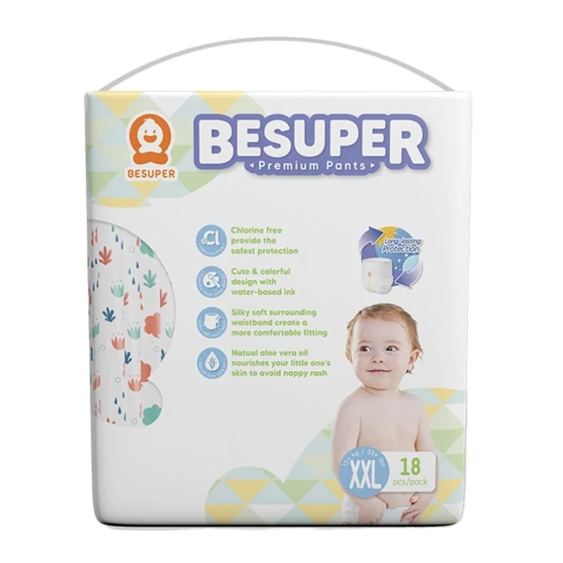 besuper Wholesale full absorption paper disposable baby diaper for all of the world cheap disposable baby diaper