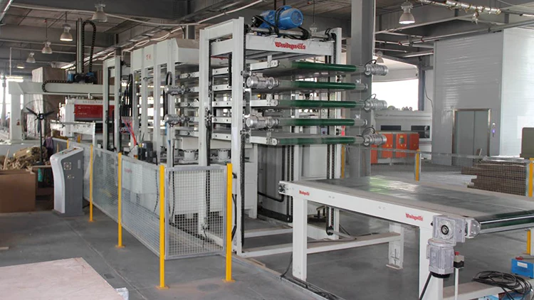 wooden door hot press production line